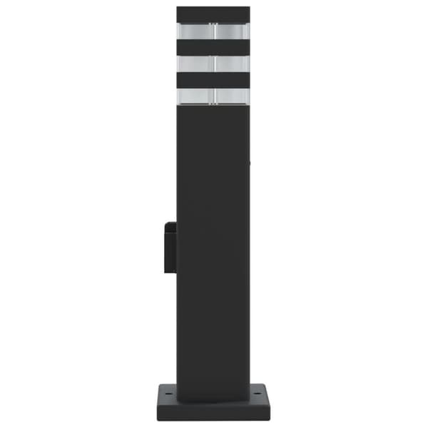 vidaXL udendørs standerlamper 3 stk. stikkontakt 50 cm aluminium sort