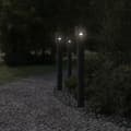 Miniatyrbilde 3 av 7: vidaXL Utendørs gulvlamper med uttak 3 stk svart 110 cm rustfritt stål
