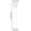 Miniatyrbilde 7 av 7: vidaXL Utendørs gulvlamper med uttak 3 stk svart 110 cm rustfritt stål