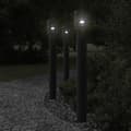 Miniatyrbilde 1 av 7: vidaXL Utendørs gulvlamper med uttak 3 stk svart 110 cm rustfritt stål