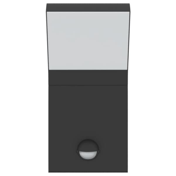 vidaXL Veggmonterte LED-utelampe med sensor svart støpt aluminium