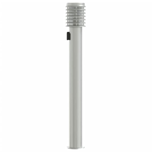 vidaXL Utomhusgolvlampa med eluttag silver 110 cm rostfritt stål