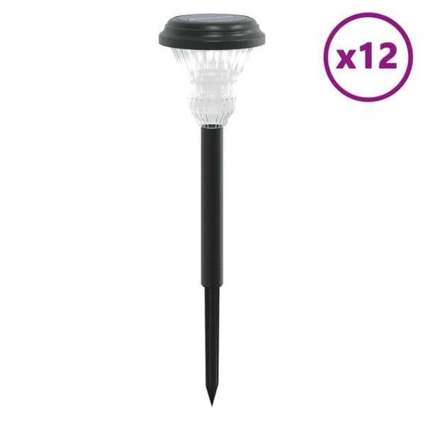 vidaXL solcellelamper med jordspyd 12 stk. RGB-farver varmt hvidt lys