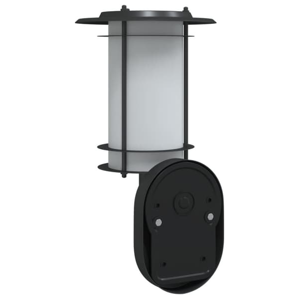vidaXL Utomhusvägglampa med sensor svart rostfritt stål