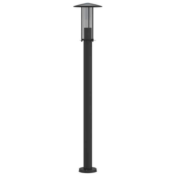 vidaXL udendørs standerlampe 100 cm rustfrit stål sort