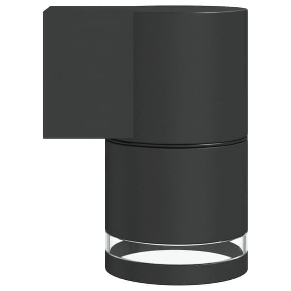vidaXL Veggmontert utelampe svart støpt aluminium
