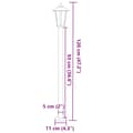 Miniatyrbilde 7 av 7: vidaXL Utendørs gulvlamper 3 stk svart 120 cm rustfritt stål