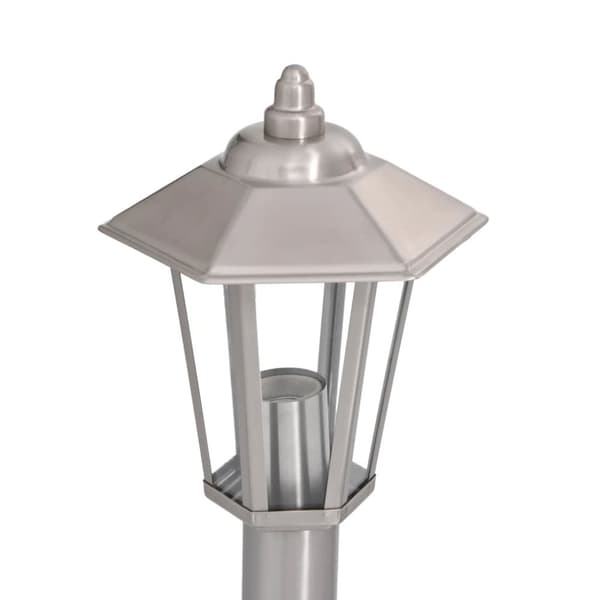 vidaXL Utendørs gulvlampe sølv 120 cm rustfritt stål