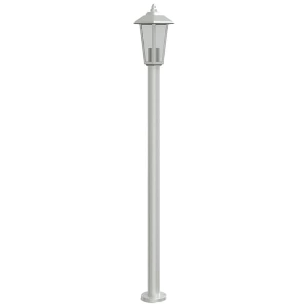 vidaXL Utendørs gulvlampe sølv 120 cm rustfritt stål