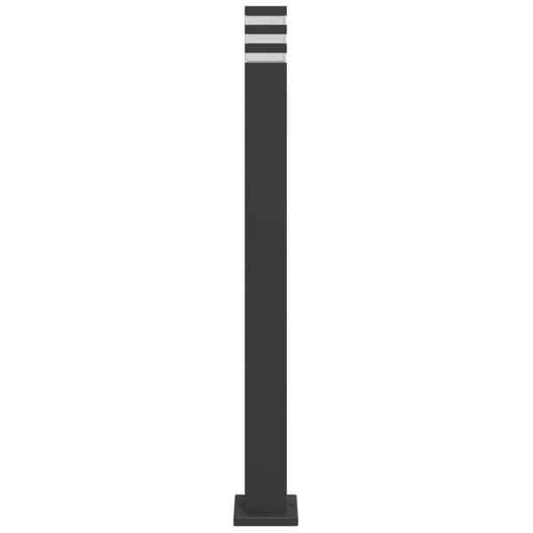 vidaXL Utendørs gulvlampe svart 110 cm aluminium
