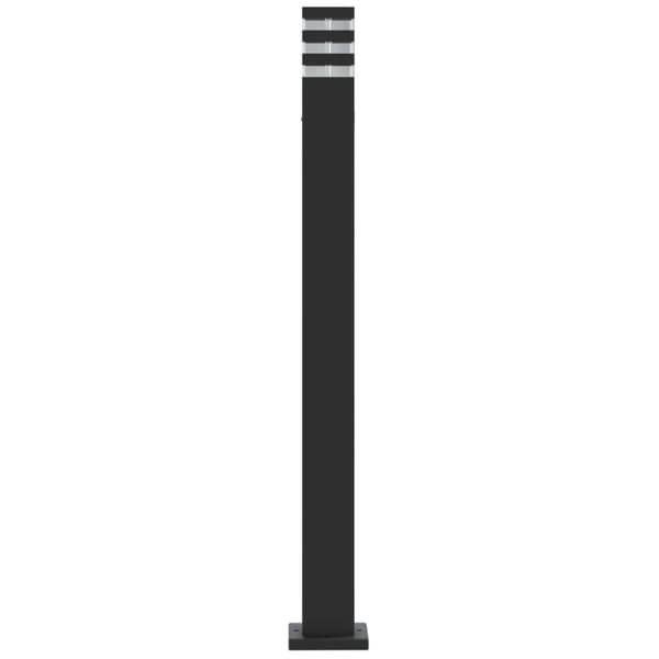 vidaXL Utendørs gulvlampe svart 110 cm aluminium