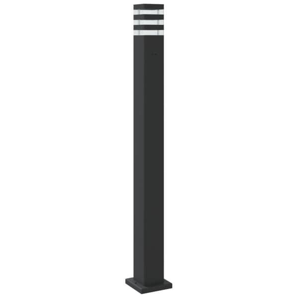 vidaXL Utendørs gulvlampe svart 110 cm aluminium