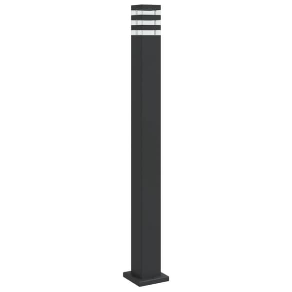 vidaXL Utendørs gulvlampe svart 110 cm aluminium