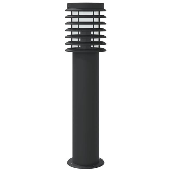 vidaXL udendørs standerlampe med sensor 60 cm rustfrit stål sort