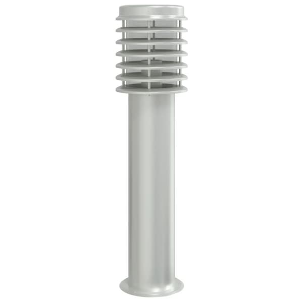 vidaXL Utomhusgolvlampa silver 60 cm rostfritt stål