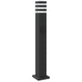 Miniatyrbilde 6 av 7: vidaXL Utendørs gulvlampe med uttak svart 80 cm aluminium