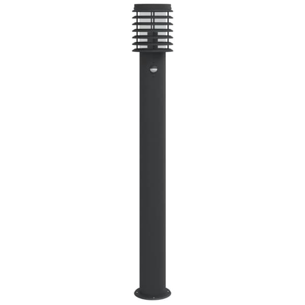vidaXL Utendørs gulvlamper sensorer 3 stk svart 110 cm rustfritt stål