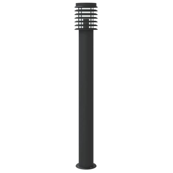 vidaXL Utendørs gulvlamper sensorer 3 stk svart 110 cm rustfritt stål