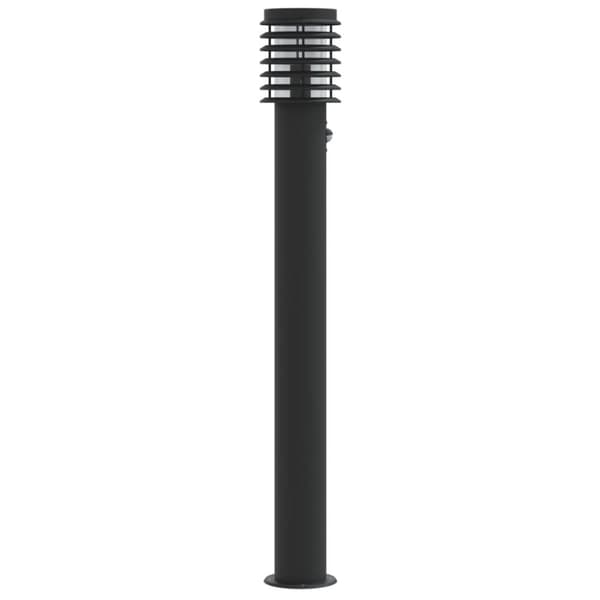 vidaXL udendørs standerlamper 3 stk. sensor 110 cm rustfrit stål sort