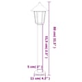 Miniatyrbilde 7 av 7: vidaXL Utendørs gulvlampe svart 80 cm rustfritt stål