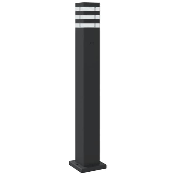 vidaXL udendørs gulvlampe med sensor 80 cm aluminium sort