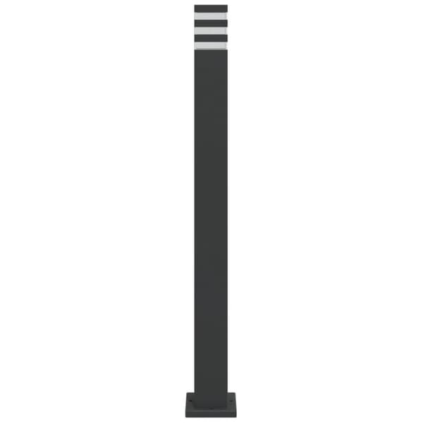 vidaXL Utendørs gulvlamper 3 stk svart 110 cm aluminium