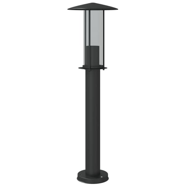 vidaXL Utomhusgolvlampa svart 60 cm rostfritt stål