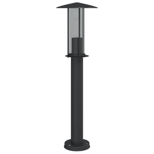 vidaXL Utomhusgolvlampa svart 60 cm rostfritt stål