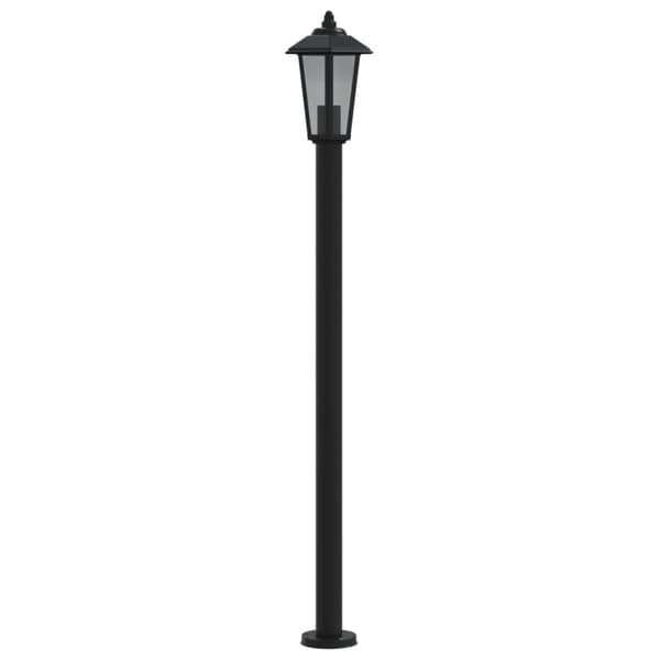 vidaXL Pylväsvalaisin musta 120 cm ruostumaton teräs