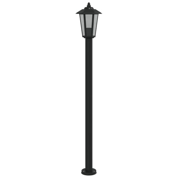 vidaXL Pylväsvalaisin musta 120 cm ruostumaton teräs