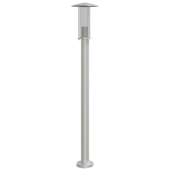 vidaXL Utomhusgolvlampa silver 100 cm rostfritt stål