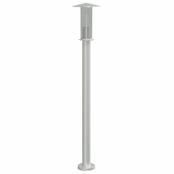 vidaXL udendørs standerlampe 100 cm rustfrit stål sølvfarvet