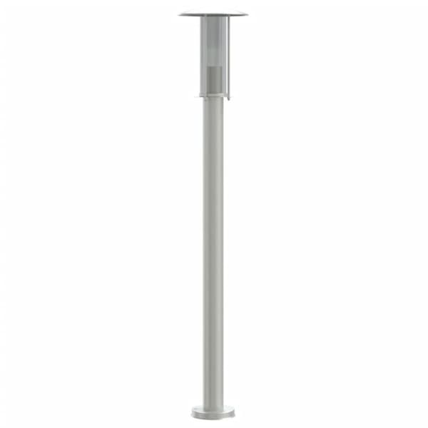 vidaXL udendørs standerlampe 100 cm rustfrit stål sølvfarvet