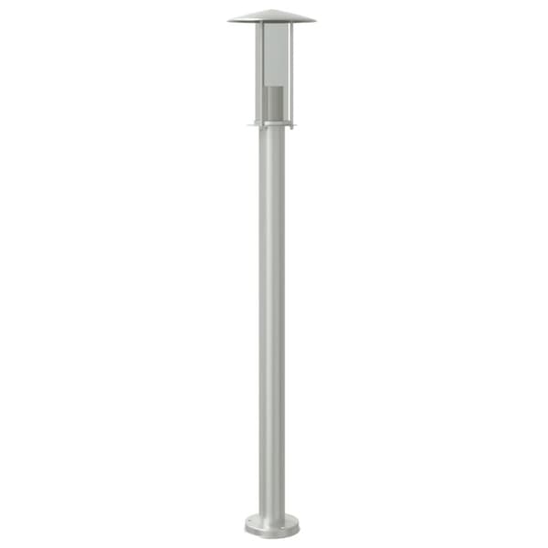vidaXL udendørs standerlampe 100 cm rustfrit stål sølvfarvet