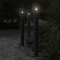 Miniatyrbilde 1 av 7: vidaXL Utendørs gulvlamper 3 stk svart 110 cm rustfritt stål