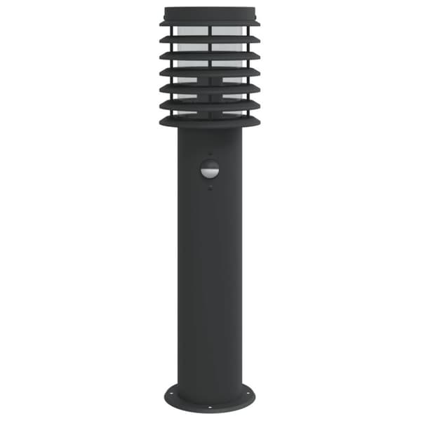 vidaXL Utomhusgolvlampor med sensorer 3 st svart 60 cm rostfritt stål