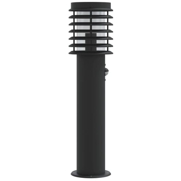 vidaXL Utomhusgolvlampor med sensorer 3 st svart 60 cm rostfritt stål