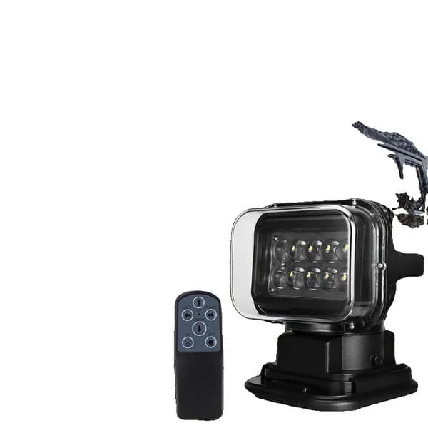 Kannettava 50W LED-merivalaisin, 360° kaukosäätö, IP67-vesitiivis,Musta