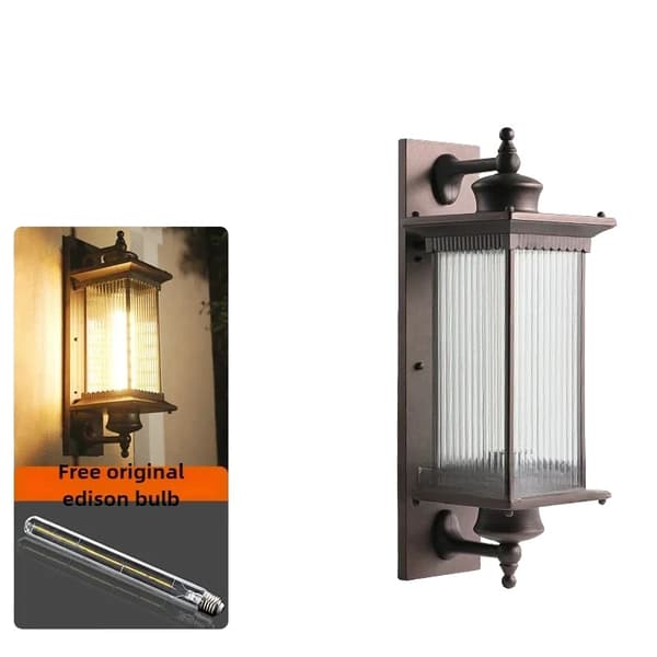 Vintage udendørs væglampe, vandtæt design, energieffektiv belysning,60 cm