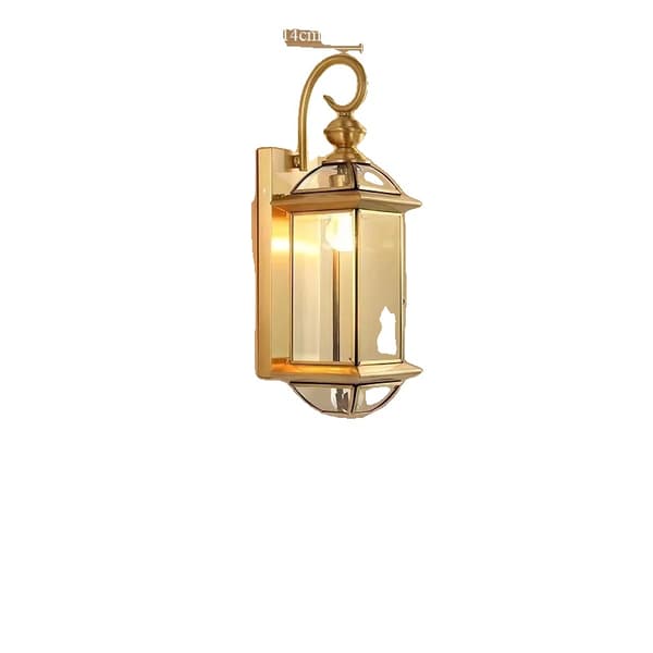 Udendørs kobber væglampe, elegant design, E27 LED lyskilde,LED lyskilde, C