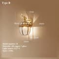 Miniatyrbillede 2 af 2: Udendørs kobber væglampe, elegant design, E27 LED lyskilde,LED lyskilde, B