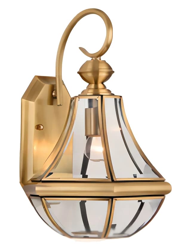 Udendørs kobber væglampe, elegant design, E27 LED lyskilde,LED lyskilde, L