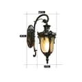 Miniatyrbillede 2 af 2: Udendørs Væglampe, Elegant Design, Vandtæt Vurdering IP44,Sort, LED-pære