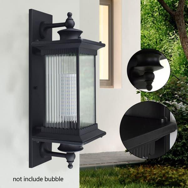 Utomhusvägglampa, vattentålig design, självinnehållande installation, mångsidig ljusflöde