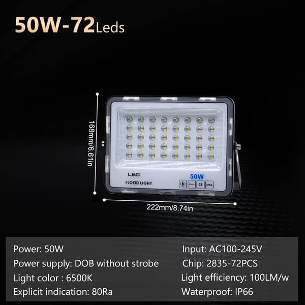 IP66 Vandtæt LED Flomlys,50W