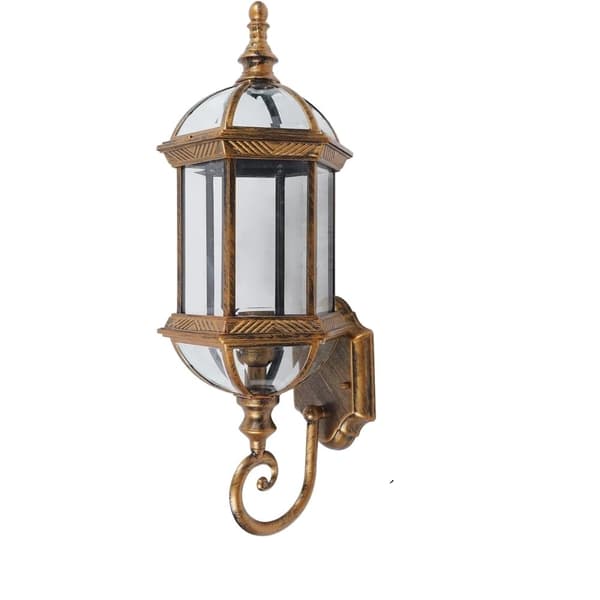 Udendørs Vintage Væglampe, Elegant Guld Finish, Alsidig Installation,Gul, Varm Hvid