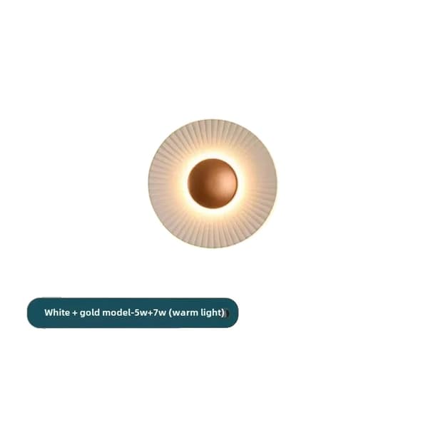Nordisk Minimalistisk Væglampe, Vandtæt Design, Energi Effektiv,varmt lys, Hvid Guld B