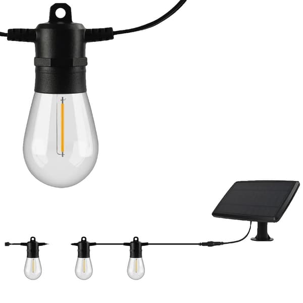 Soliga LED-ljusslingor, fjärrkontroll, vattentålig design,Varmt ljus, 15M