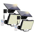 Miniatyrbillede 2 af 2: 106 LED Solarlampe, Bevægelsessensor, IP65 Vandtæt,2 Med Fjernbetjening