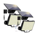 Miniatyrbillede 1 af 2: 106 LED Solarlampe, Bevægelsessensor, IP65 Vandtæt,2 Med Fjernbetjening